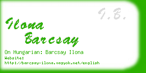 ilona barcsay business card